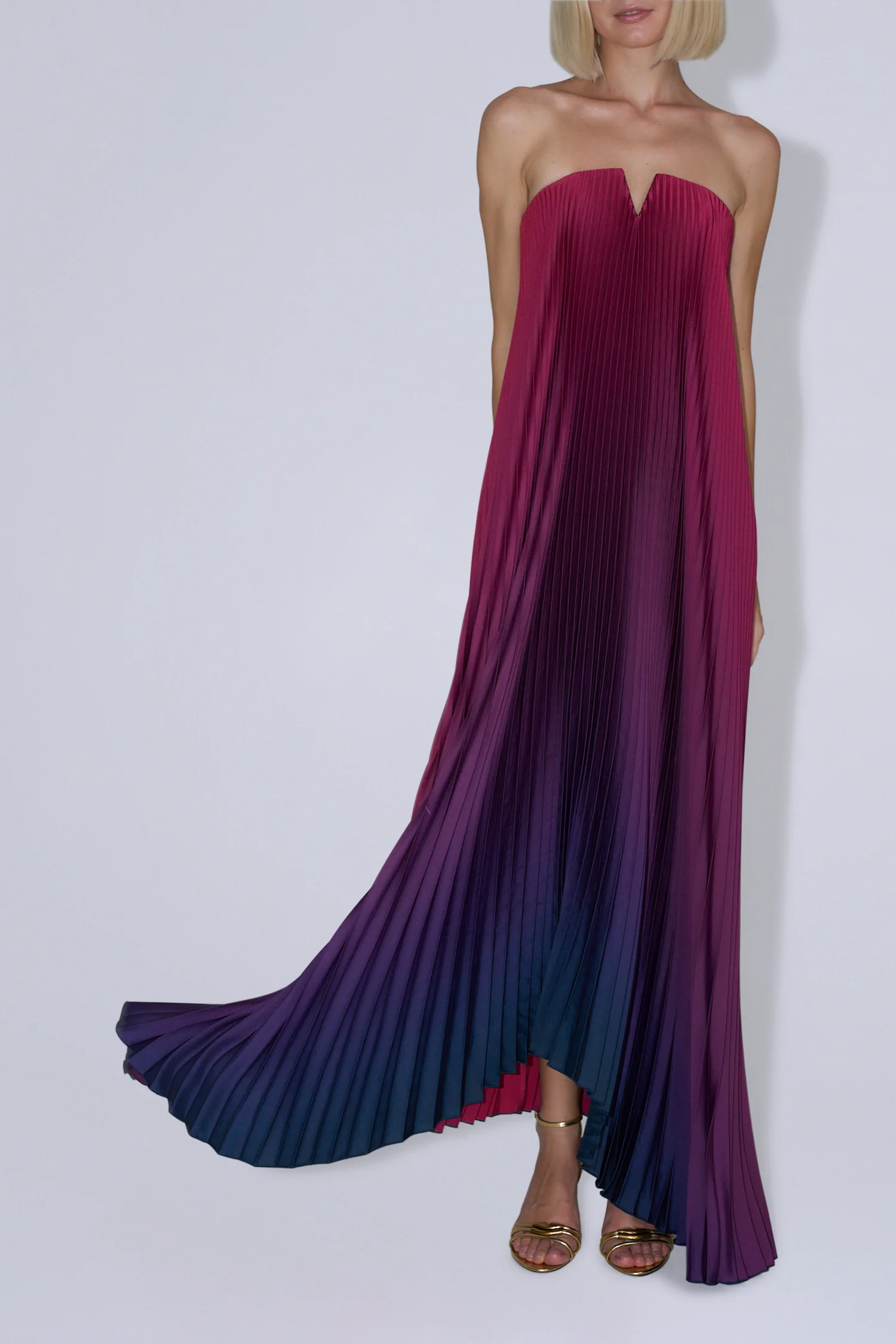 Black Tie Gown - Oxblood Ombre - Image 3