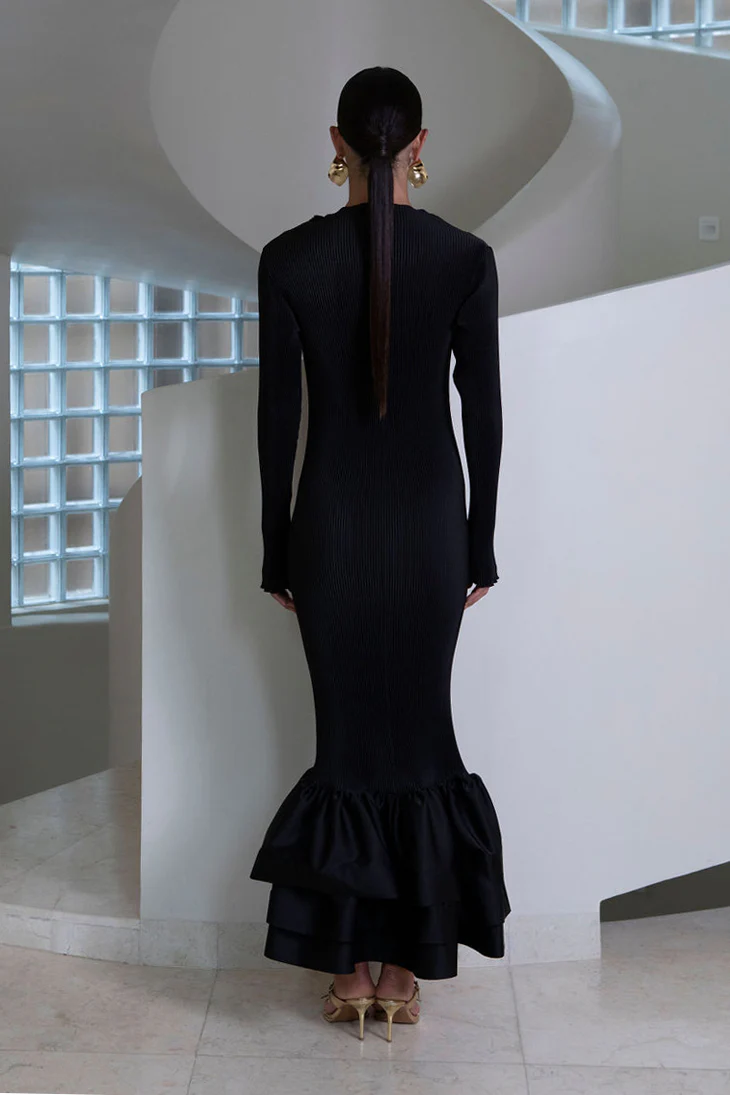 Campbell Cocktail Dress - Noir - Image 4