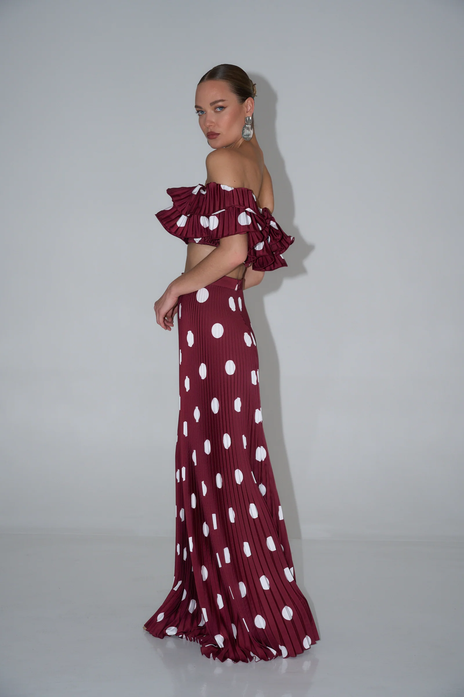 Debut Top - Polka Wine - Image 3