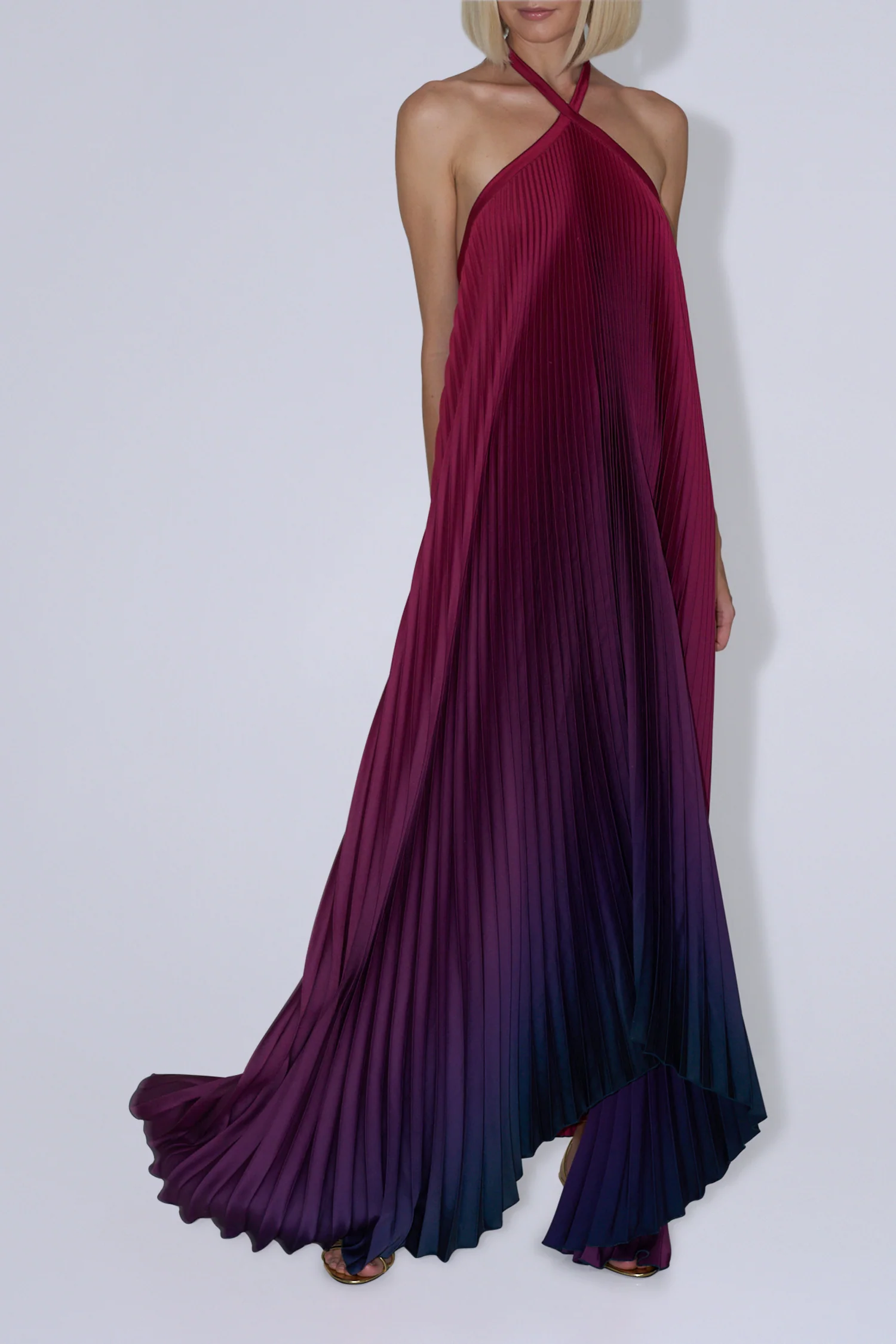 Deesse Gown - Oxblood Ombre - Image 3