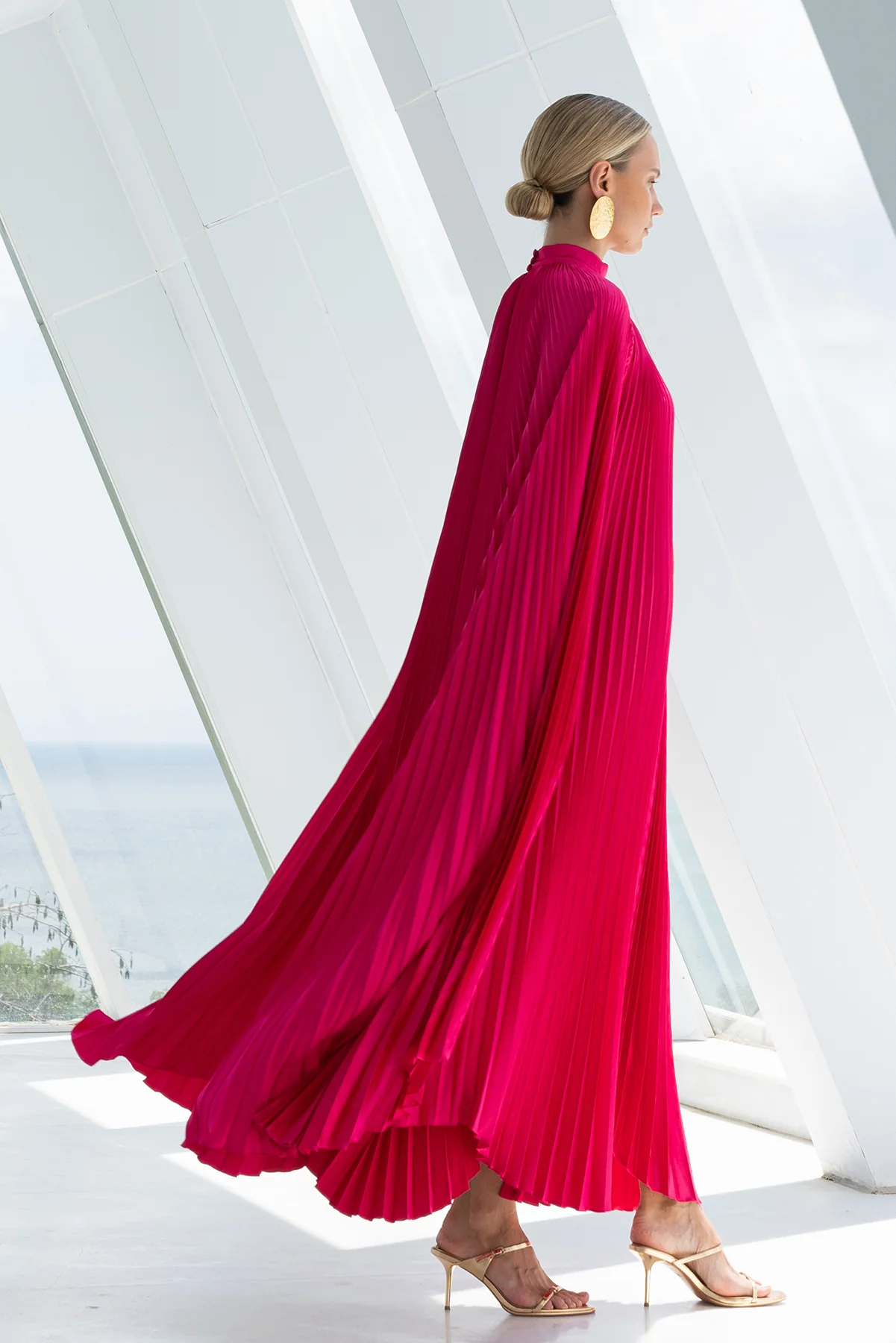 Eiffel Cape Gown - Foxglove - Image 2