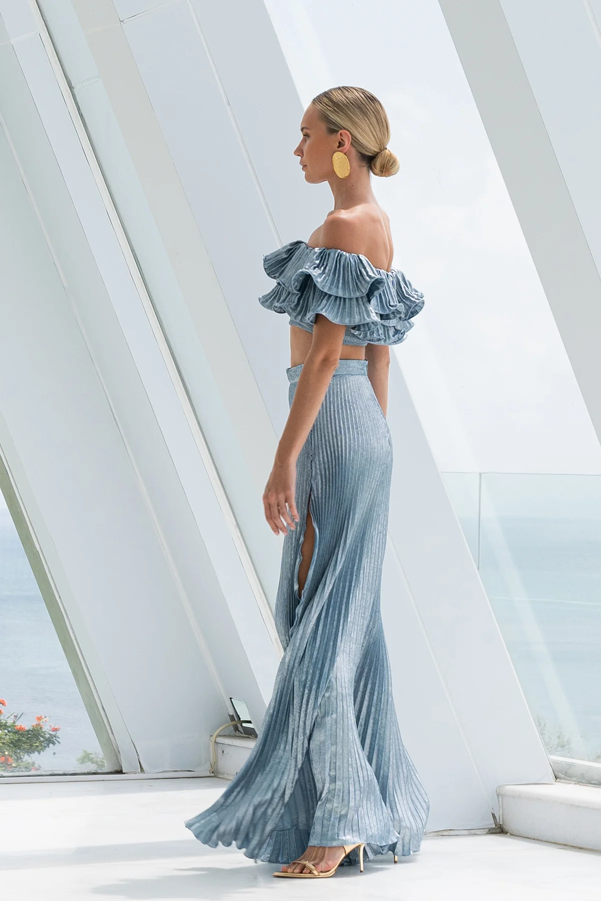 Gala Split Skirt - Polar Shimmer - Image 2