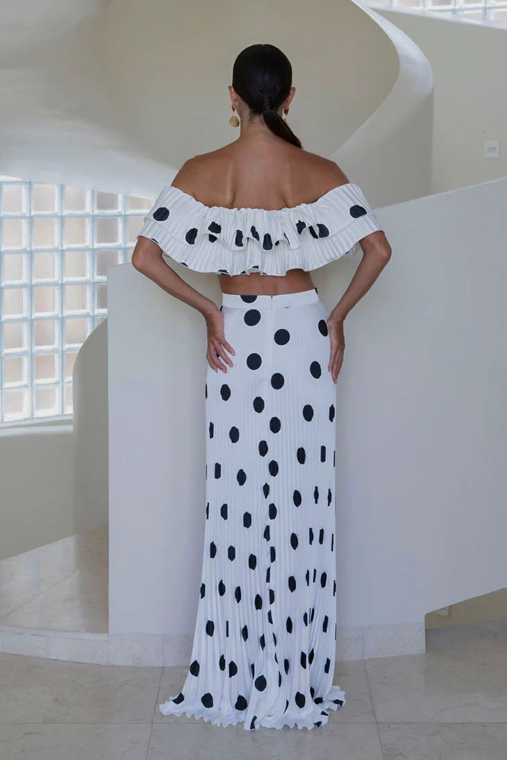 Gala Split Skirt - Polka Blanc - Image 4