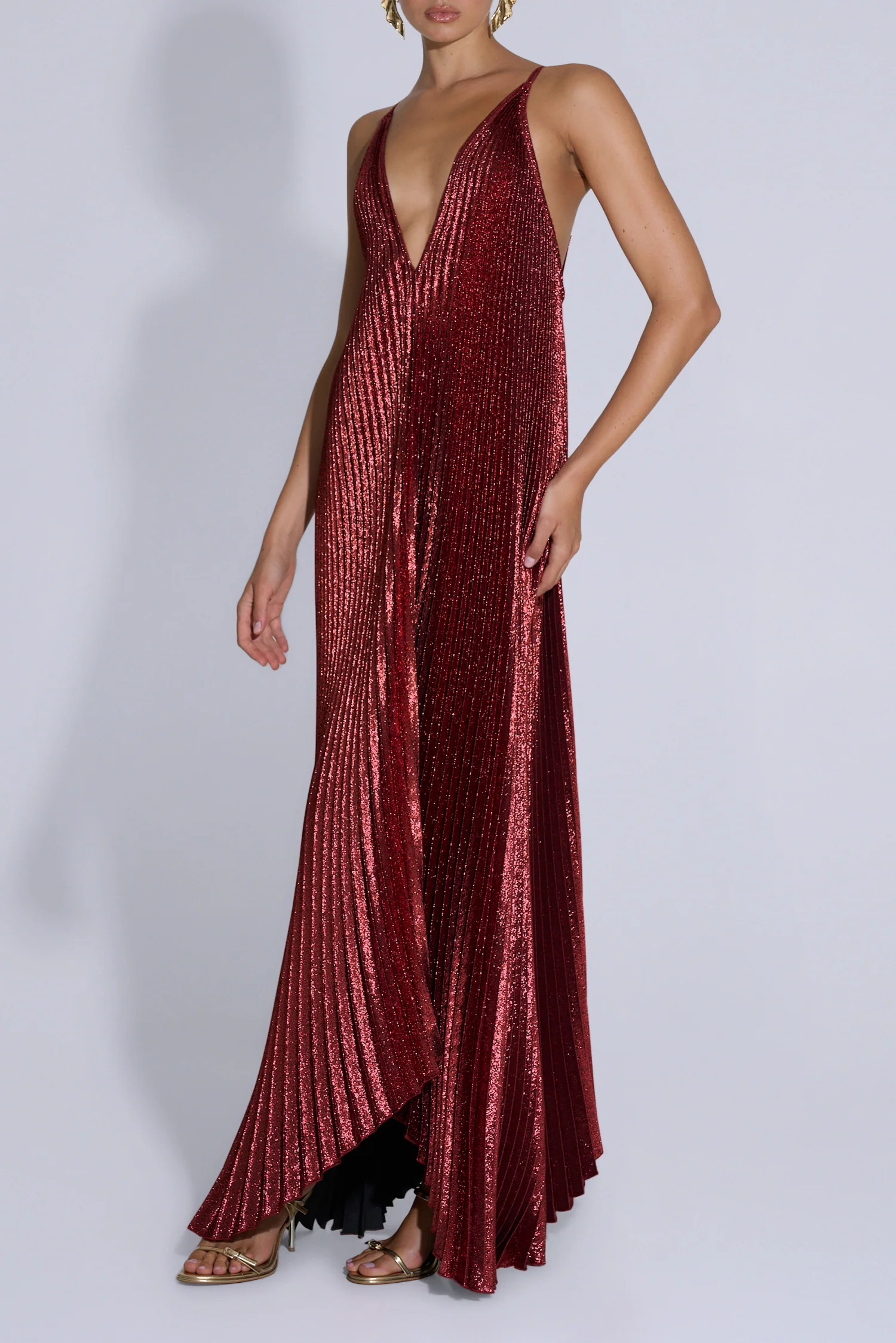 The Muse Gown - Scarlet Glitter - Image 2