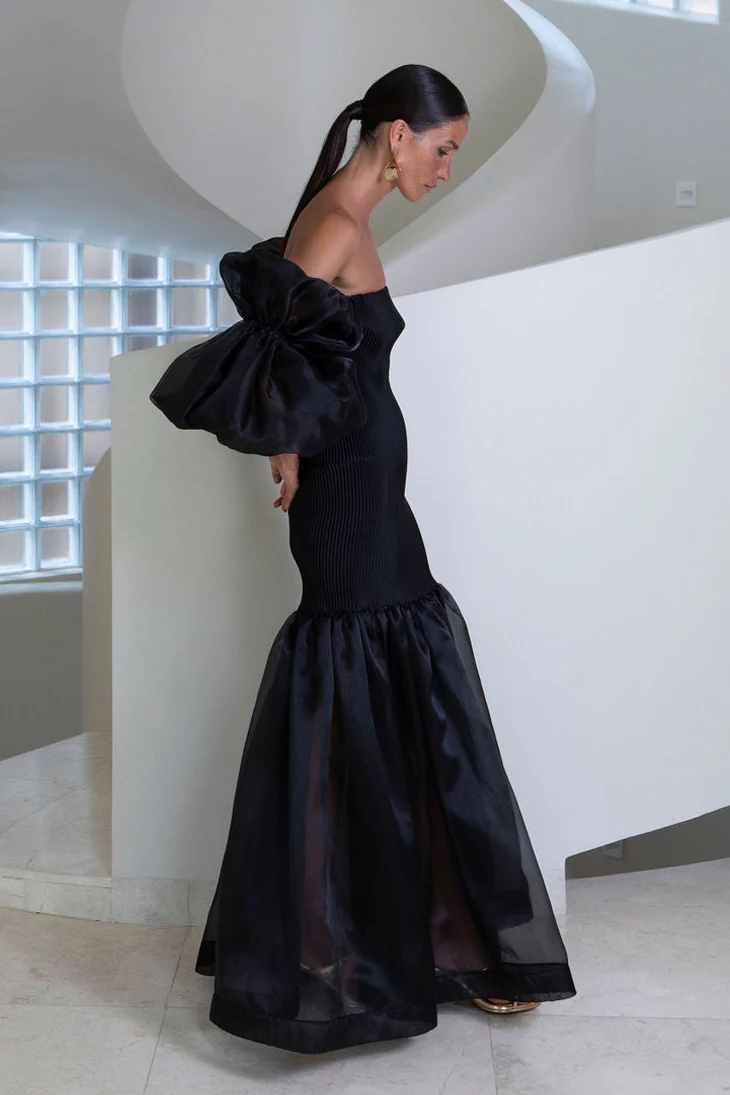 Vanity Sleeved Gown - Noir - Image 3