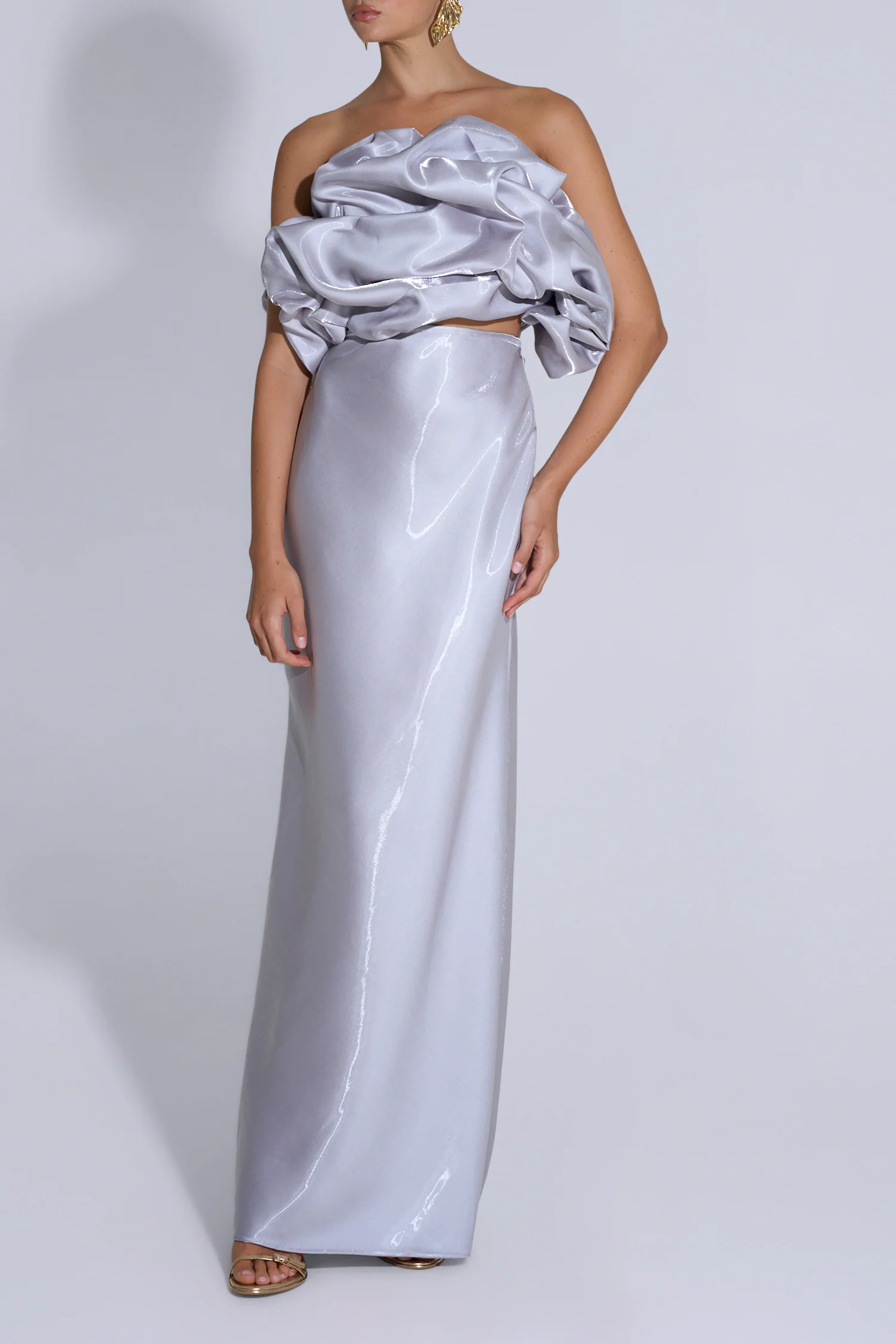 York Skirt - Silver Gloss - Image 3